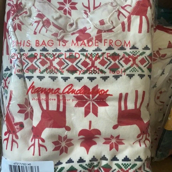 Hanna Andersson Red and Cream Kids Dress - Picture 9 of 9